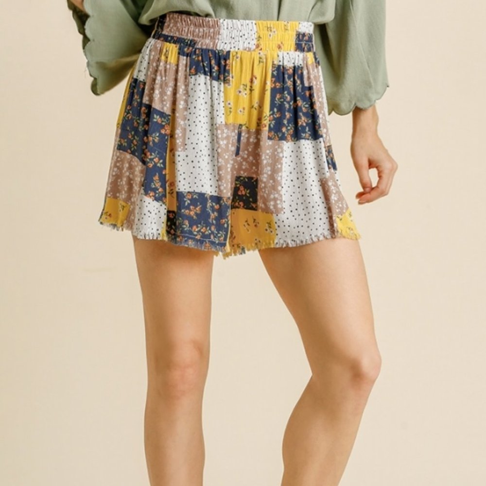 Floral Patchwork Shorts